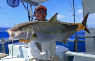 ジギングでカンパチ7kg