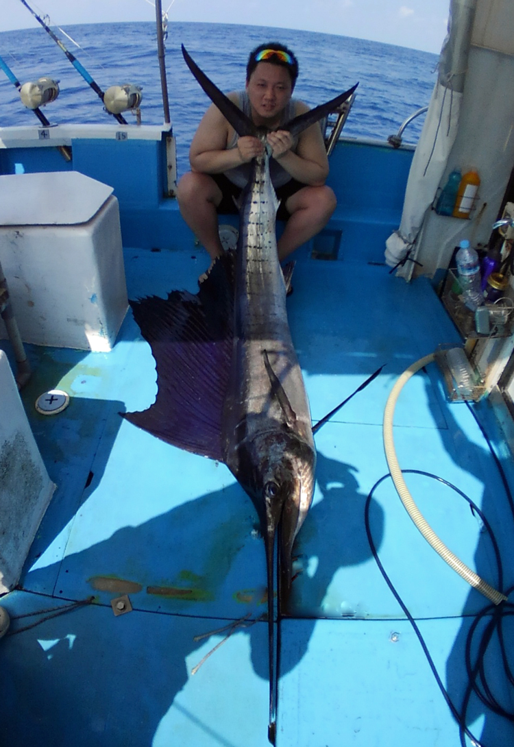 クレーンズ沖縄のトローリングでセイルフィッシュを釣った男