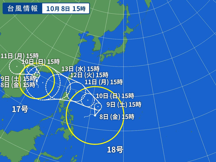 台風18号kompasu