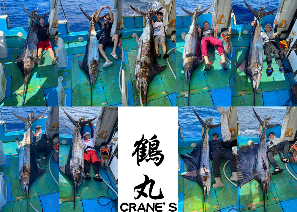 クレーンズ沖縄、鶴丸の2025年に釣り上げたカジキ一覧2