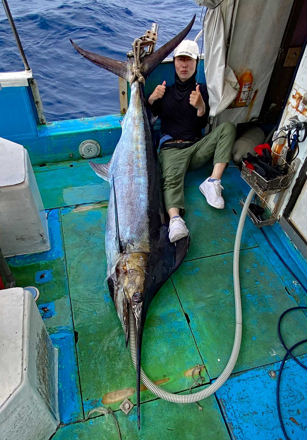 2026年4月15日に沖縄で釣り上げたカジキ